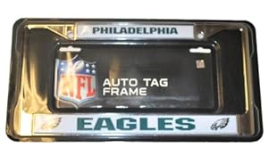 Philadelphia Eagles Rico Industries White Green Auto Tag Frame (12
