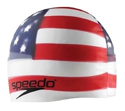Speedo USA National Flag Silicone Swim Cap