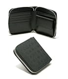 Bvlgari Black Fabric And Leather Small Zip Wallet BVL22244
