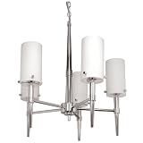 Buy Nuvo 60 1066 5 Light Chandelier with White Opal Glass by Nuvo