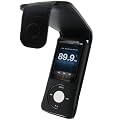 iGadgitz Black Genuine Leather Case Cover Holder for New Apple iPod Nano 5th Gen Generation (with Video Camera) 8GB, 16GB + Detachable Caribiner & Screen Protector