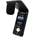 igadgitz Etui Pochette relevable en Cuir v�ritable, Housse de couleur Noir, pour le nouveau Apple iPod Nano 5G 5�me g�n�ration (avec cam�ra vid�o) 8 go gb, 16 go gb + fixation ceinture (mousqueton) amovible + protecteur d'�cran
