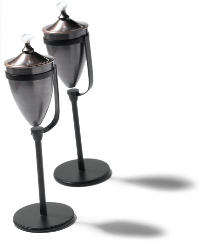 Childrens Toyshop  Outdoor Living : Strathwood Bronze-Finish Table Torch with Iron Stand, Set of 2