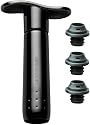 Le Creuset Wine Accessories WA137 Wine Pump and 3 Stoppers, Black