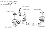 Produkt-Bild: Ab- und &Uuml;berlaufgarnitur f&uuml;r die FRANKE Einbausp&uuml;le CALYPSO COG 651-E / Ersatzteil Sp&uuml;le / Ablaufgarnitur