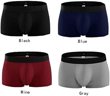 Phero Mens Underwear Ventilation Comfort Soft Spandex Cotton Boxer Brief 4 Pack