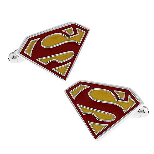 TAILUN Men's Wedding Cufflinks Novelty Fancy Superman Cufflinks
