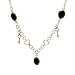 Made in Italy Attractive Heart Necklace With Genuine Onyxes Crafted in 14K/925 Gold plated Silver. Total item weight 20.3g