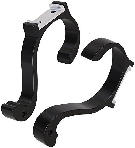 BQLZR Black Space Aluminum Cute Dolphin Shape Double Hook Towel Hat Coat Robe Door Wall Hook Hanger Pack of 5