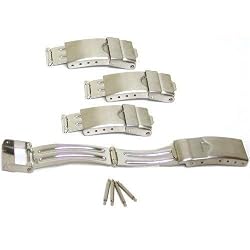4 12mm Steel Deployment Tri Fold Watch Buckle