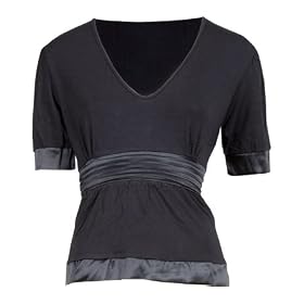 ZOVA L.A. Ladies Helena Cummerbund Top Short Sleeve Shirt