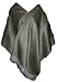 Extra 40% Off Super Soft Baby Alpaca Wool Reversible Shawl Wrap Cape Bronze Verde Col...