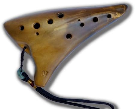12 Hole Ocarina Smoulder Pottery Wooden Style high quality - Alto C