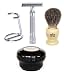 SimplyBeautiful Shaving Gift Set Basic with Merkur Razor, Omega Badger Brush, Omega Stand, and Omega Shave Soap in Bowl