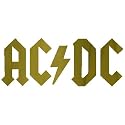 Acdc Decal Sticker - Size:3.3 x 8.0 inches - Color:Gold