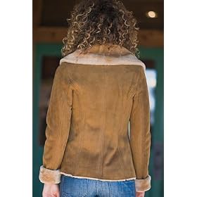 WoMens Shawl Collar Shearling Coat by Overland