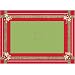 Checked Border with Poinsettas Holiday Photo Greeting Cards - Set of 12
