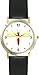 Red Body & Yellow Winged Dragonfly or Dragon Fly - JP - WATCHBUDDY&reg; DELUXE TWO-TONE THEME WATCH - Arabic Numbers - Black Leather Strap-Size-Large ( Men's Size or Jumbo Women's Size )