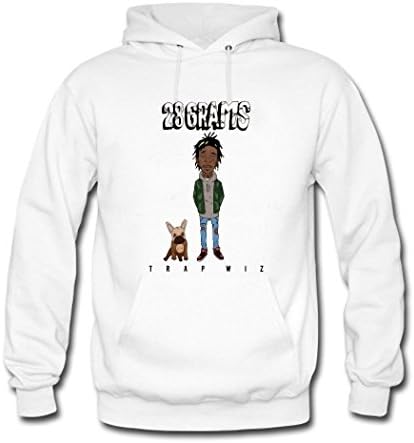 Gua9 Men's Refashion Cool Wiz Khalifa Pullover Design Sweatshirt Medium White