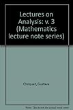 Lectures on analysis