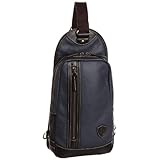 [メンズビギ] MEN'S BIGI リアルレザー 縦型ボディバッグ
