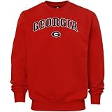 Georgia Bulldogs Red Arch Logo Classic Fleece Sweatshirt