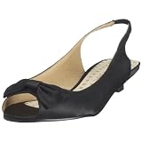 Buffalo 306-10420 Damen Sling-Ballerina Satin, schwarz (black)