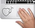 Stethoscope RN heart nurse Symbol Decal Laptop Skin Macbook Trackpad Keypad Sticker