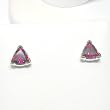 14K White Gold Rhodolite Garnet Earrings