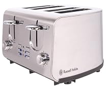 Russell Hobbs 13791 Urban 4 Slice Compact Toaster, Brushed Satin