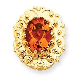 14k Citrine Bracelet Slide by