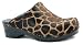 Sanita Sonja Safari Clogs in Giraffe faux fur