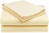 Tommy Hilfiger Pinpoint Oxford Sheet Set True Yellow, Queen