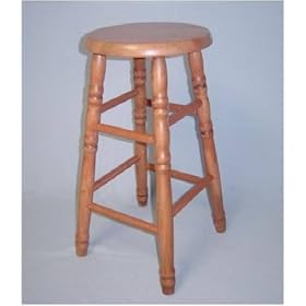 Click here to buy Solid Oak Bar Stool Counter Stool with Turned Legs in Oak - 22 Fully Assembled .
