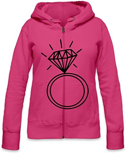 Dope Diamond Ring Womens Zipper Hoodie X-Large