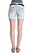 WallFlower Juniors Luscious Curvy Belted Mid Thigh Denim Shorts