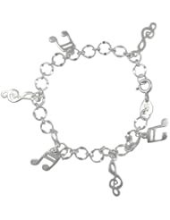Sterling Silver Music Notes Bracelet