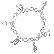 Sterling Silver Music Notes Bracelet