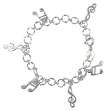 Sterling Silver Music Notes Bracelet