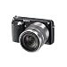 Sony NEX-F3KB Systemkamera (16 Megapixel, 7,5 cm (3 Zoll) Display, 3D Schwenkpanorama, Live View, Full-HD) Inkl. SEL 18-55mm Zoom-Objektiv schwarz