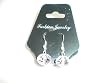 Earings Pierced with Crystal Drop Mauve