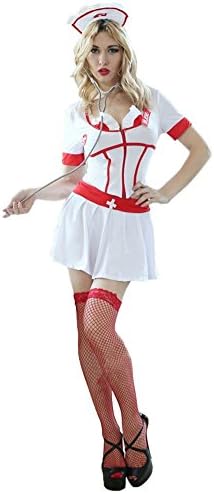 Angcoco Cosplay Sexy Head Nurse Heart Breaker Costume Adult Uniform Set Outfit