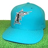 1993-94 Florida Marlins Solid Teal Fitted Hat