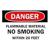 Chemical & Hazardous Materials Sign (B-401; Black/Red on White; DANGER; BradyTuff Plastic) [PRICE is per EACH]