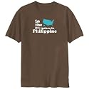 T-Shirt Brown " In The Usa It Is Spoken In Philippine " Languaje