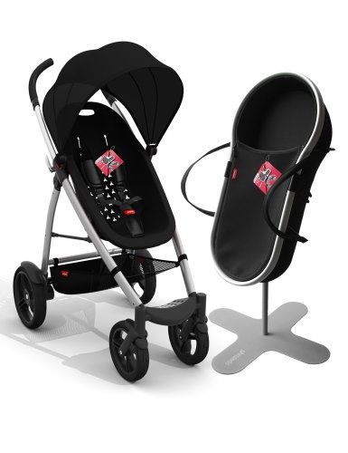 phil & teds Smart Buggy Bassinet and Stroller Bundle, Black