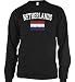 Netherlands Dutch Flag Football Soccer Distressed Vintage Ethnic Pride Patriotic Nationality Men's Thermal Shirt