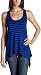 Necessary Objects Junior's Racer Back Tank Top,Cobalt/Black,Large