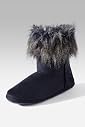 Round Toe Faux Fur Cuff Slippers [T82-3631-S]