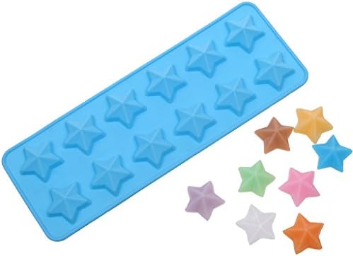 2 Pcs DIY Star Muffin Sweet Candy Jelly Ice Die Silicone Cake Mould Baking Pan Tray Mini Cube Craft Fondant Mold -Colors Random